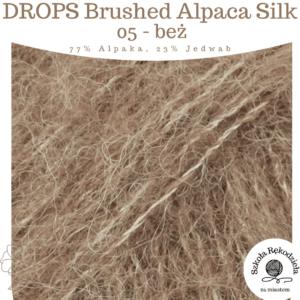 Drops Brushed Alpaca Silk, 05, beż, Szkoła Rękodzieła za Miastem