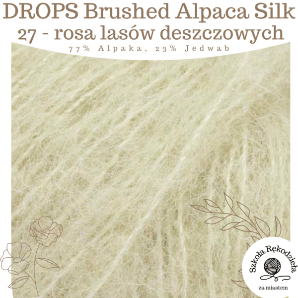 Drops Brushed Alpaca Silk, 27, rosa lasów deszczowych, Szkoła Rękodzieła za Miastem