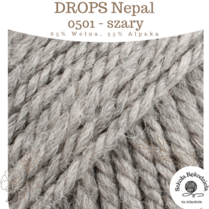 Drops Nepal, 0501, szary, Szkoła Rękodzieła za Miastem