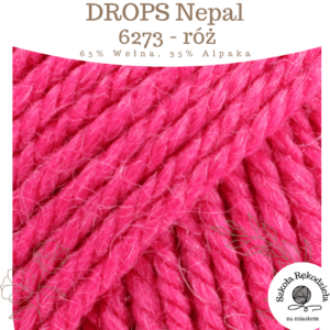 Drops Nepal, 6273, róż, Szkoła Rękodzieła za Miastem