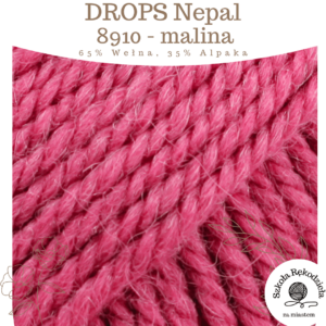 Drops Nepal, 8910, malina, Szkoła Rękodzieła za Miastem