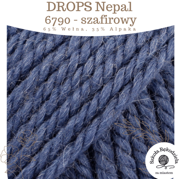 Drops Nepal, 6790, szafirowy, Szkoła Rękodzieła za Miastem