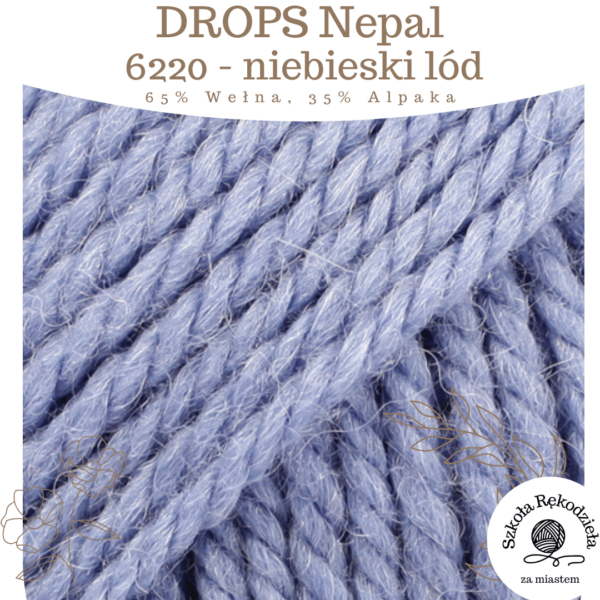 Drops Nepal, 6220, niebieski lód, Szkoła Rękodzieła za Miastem