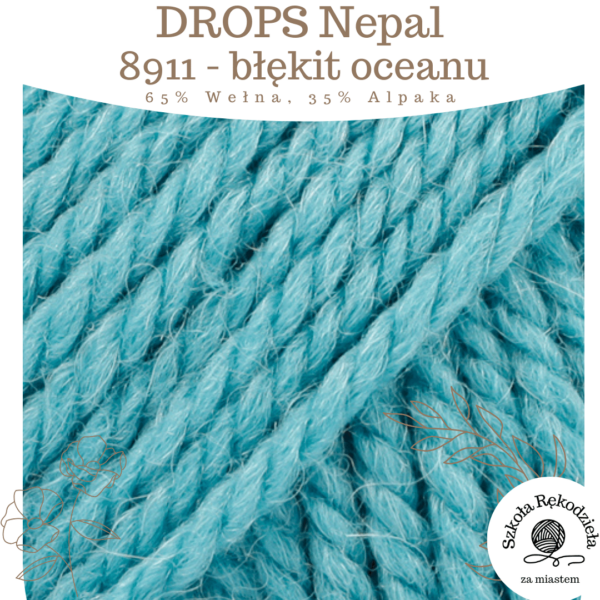 Drops Nepal, 8911, błękit oceanu, Szkoła Rękodzieła za Miastem