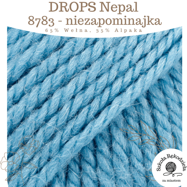 Drops Nepal, 8783, niezapominajka, Szkoła Rękodzieła za Miastem