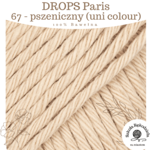 Drops Paris, uni colour 67, pszeniczny, Szkoła Rękodzieła za Miastem