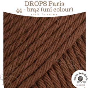 Drops Paris, uni colour 44, brąz, Szkoła Rękodzieła za Miastem