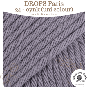 Drops Paris, uni colour 24, cynk, Szkoła Rękodzieła za Miastem