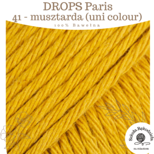 Drops Paris, uni colour 41, musztarda, Szkoła Rękodzieła za Miastem