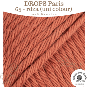 Drops Paris, uni colour 65, rdza, Szkoła Rękodzieła za Miastem