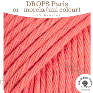Drops Paris, uni colour 01, morela, Szkoła Rękodzieła za Miastem