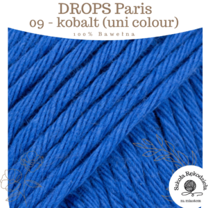 Drops Paris, uni colour 09, kobalt, Szkoła Rękodzieła za Miastem