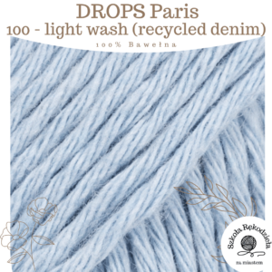 Drops Paris, recycled denim 100, light wash, Szkoła Rękodzieła za Miastem