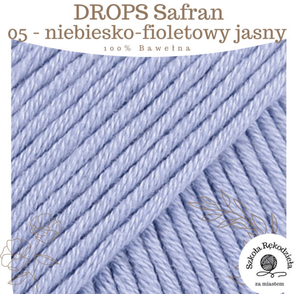Drops Safran, 05, niebiesko-fioletowy jasny, Szkoła Rękodzieła za Miastem